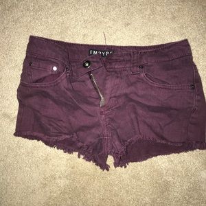 maroon shorts